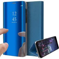 Coque Pour Huawei P30 lite Rabat Clear View Smart Case Bleu
