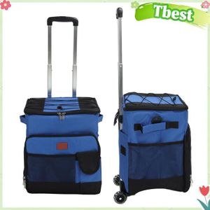 Sac Isotherme à Roulettes 35L – 90x33x28 Cm, Doublure étanche, Poignée Télescopique, Pour Pique-nique, Plage Et Camping