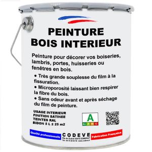 PEINTURE - VERNIS Peinture Bois Interieur - Pot 5 L   - Codeve Bois - 4002 - Violet rouge