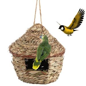 NICHOIR - NID Nids Pour Cages À Oiseaux - Tissé Main Paille Cage