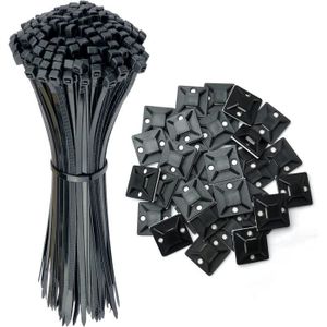 Sachet de 100 colliers rilsan nylon noir 100x2,5 - Atelier & Stand