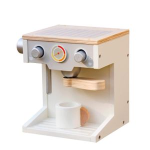 SUNNIMIX Machine à expresso pour ensembles de cuisine, faire semblant de  jouer en bois cafetière jouet pour enfants jouets éducatifs