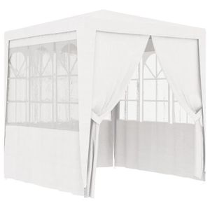 TONNELLE - BARNUM MAG Tente de réception avec parois latérales 2,5x2,5m Blanc 90 g/m² 7334379528326