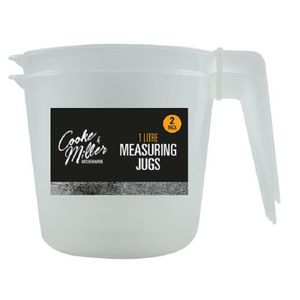 2 x METALTEX Plastique Cuisine cruches de mesure 1 litre et pack de 2 litres