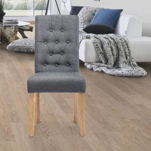2pcs Gris Fauteuil Chaise De Salle A Manger Maison Restaurant En