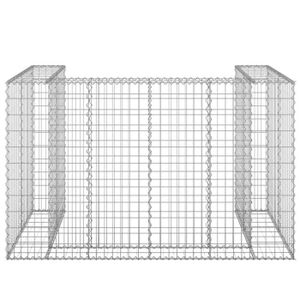 PIERRE - GABION PIERRE Mur en gabion pour poubelles - ZERODIS - Acier gal