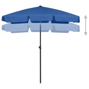 PARASOL Parasol de plage Bleu azuré 180x120 cm 