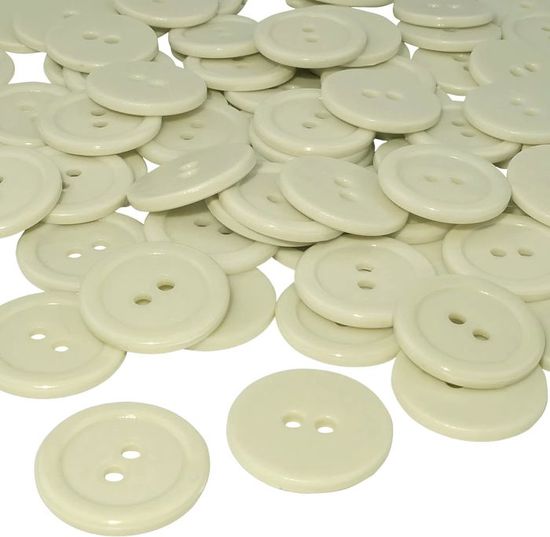 Boutons De Couture 2 Trous - Lot De 40, Diamètre 11mm Ou 14mm, Couleur Assortie