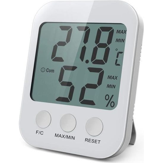 Thermo-hygromètre Électronique, Petit Thermomètre numérique hygromètre intérieur, ℃/℉, pour la maison, bureau, serre, l'entrepôt