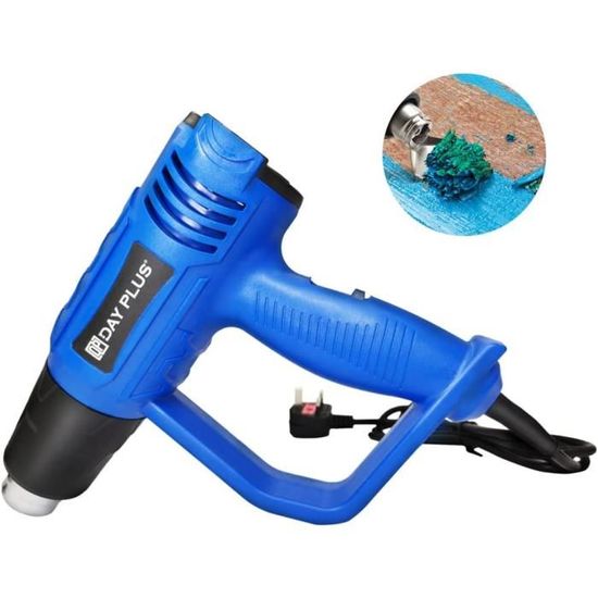 Pistolet à Air Chaud 1600 W – Soudeur Plastique, 4 Buses, Réglable 30-700°C, Kit Soudage PVC, Vinyle