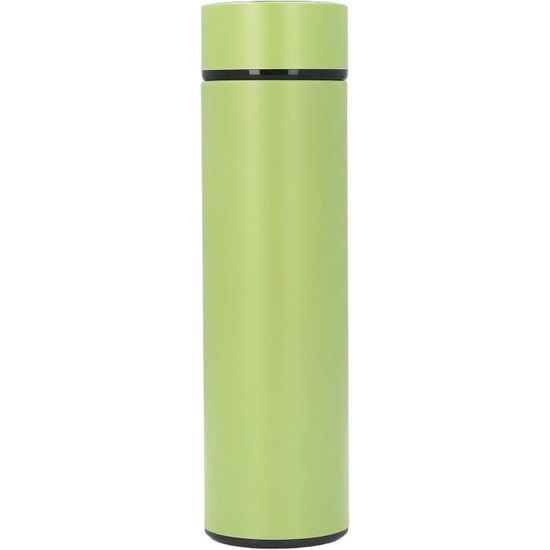 witspace Tasse à Café Isotherme, Bouteille Infuseur à Thé, Bouteille d'Eau de Sport Intelligente avec Affichage de la Température LED, Bouteille d'Eau en Acier Inoxydable Isotherme de 17 OZ (500ml