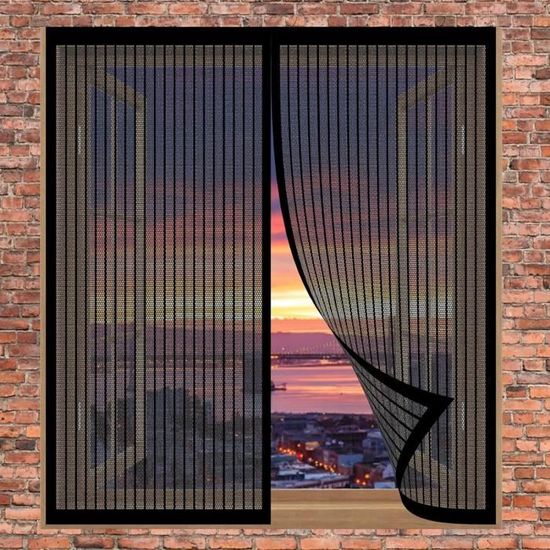 Moustiquaire Magnétique Pour Porte - 140x195 Cm, Fermeture Automatique, Gris, Pour Enfants Et Animaux