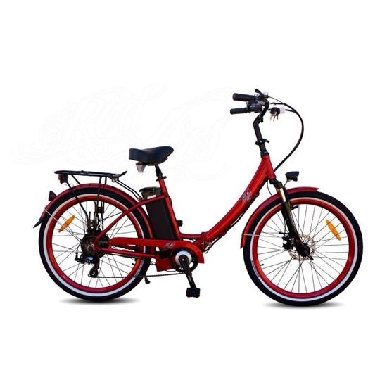 Vélo Électrique Urbain Pliant Cuore Rouge 250W-20Ah