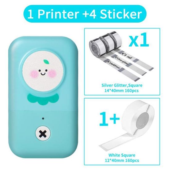 Mini Imprimante Photo Sans Fil XINL - Pour Smartphone - Papier Thermique 57x30mm - Portable Et Sans Encre