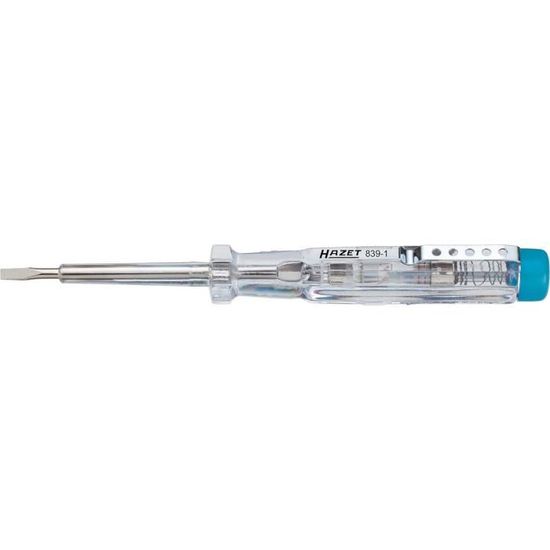HAZET Contrôleur De Tension 839-1 - Testeur De Courant 220-250V Tournevis Avec Clip, Fabriqué En Allemagne