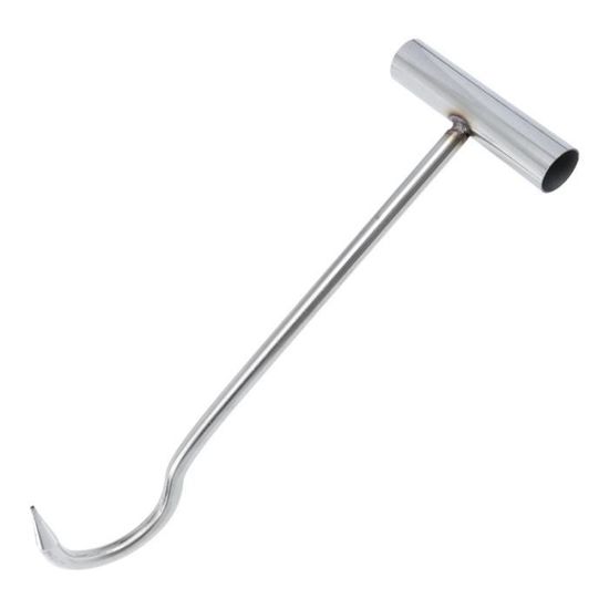 Lot De 2 Crochets à Viande Inox Avec Poignée - Robuste Pour Boucherie, Barbecue Et Cuisine Pro