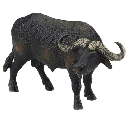 1 pc modèle de buffle africain PVC Simulation réaliste solide de faune Figurine Animal sauvage jouet   STATUE - STATUETTE