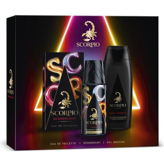 Déodorant Scorpio Noir Absolu Pour Homme - Lot De 2 Sprays 150 Ml, Neuf, Fabriqué En France
