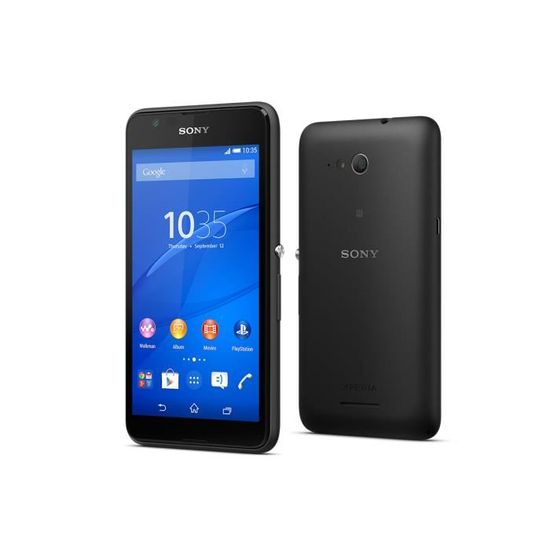 Sony Xperia E4g Smartphone 4G/LTE - Noir simple sim
