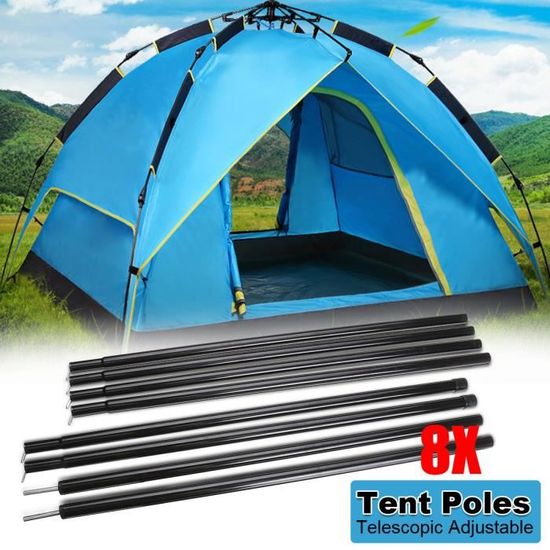 Mât Télescopique JUSTCAMP Scope - Aluminium, 95-230cm, Pour Tentes Et Bâches
