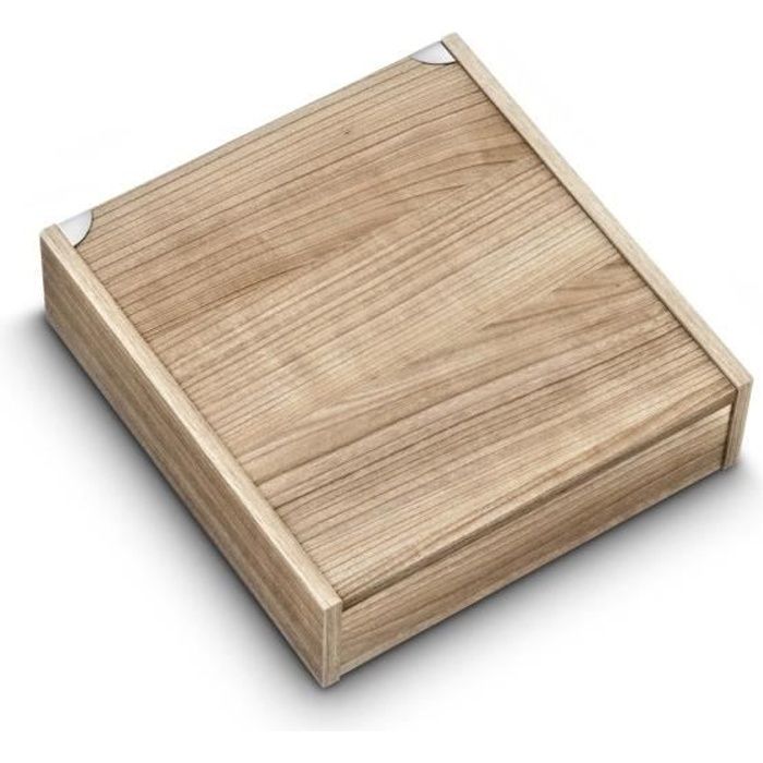 ALBERT DE THIERS Coffret en bois pour ménagère 48 pièces céruse vide
