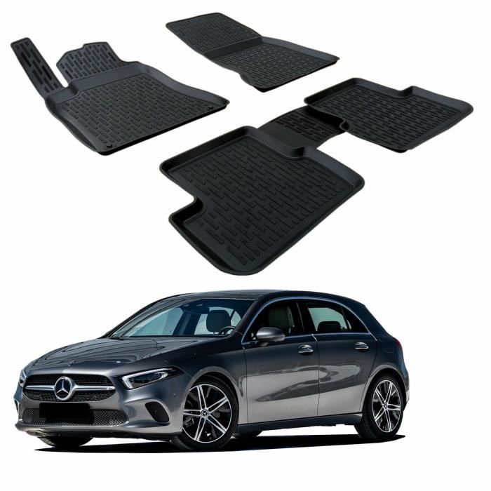 - 3D TAPIS DE SOL EN CAOUTCHOUC PREMIUM COMPATIBLE AVEC MERCEDES A-class W176 2012-2018 SCOUTT