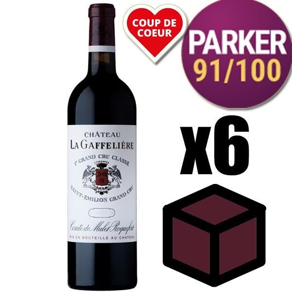 X6 Château La Gaffelière 2014 Rouge 75 cl AOC Saint-Émilion Grand Cru 1er Grand Cru Classé « B » Vin Rouge