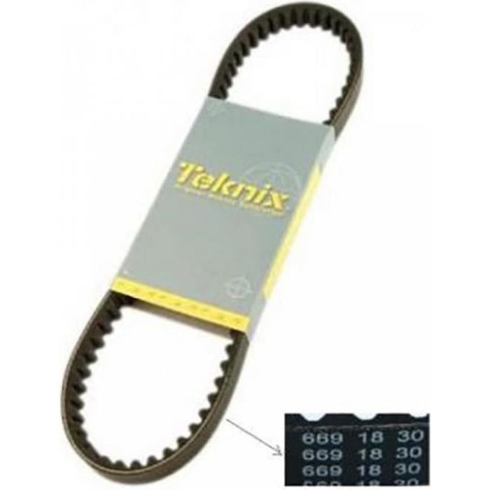 Courroie de transmission Teknix pour scooter Chinois 50 139QMB 669x18x8.5mm / jante 10 pouces