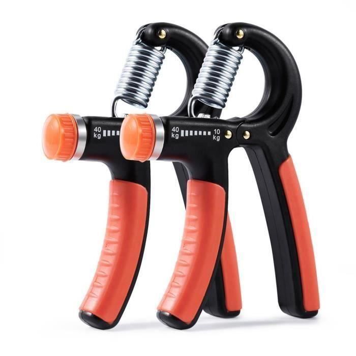 2pcs Main Musculation Pince Exercice Force Poignée d'entraînement pour les doigts Appareil Grip Fitness 10-40 Kg