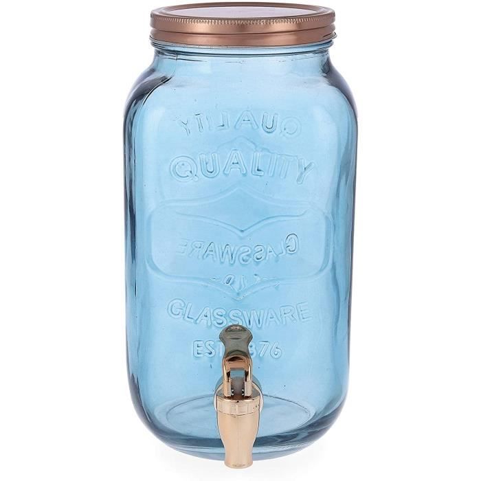 Quid Habitat Bocal à boisson avec robinet 3L bleu
