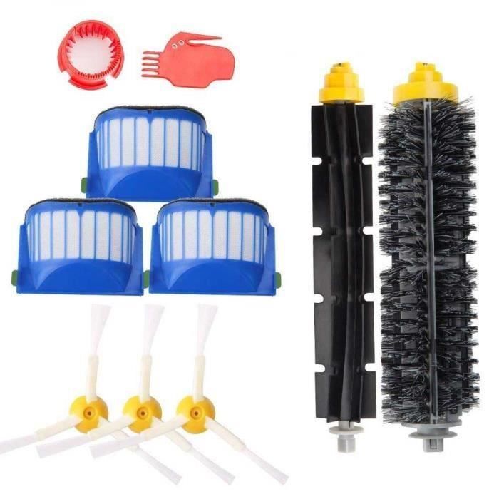 Kit de Brosse et Accessoire pour iRobot Roomba Série 600 610 620 650 660 670 680. -Kit de 10 pièces