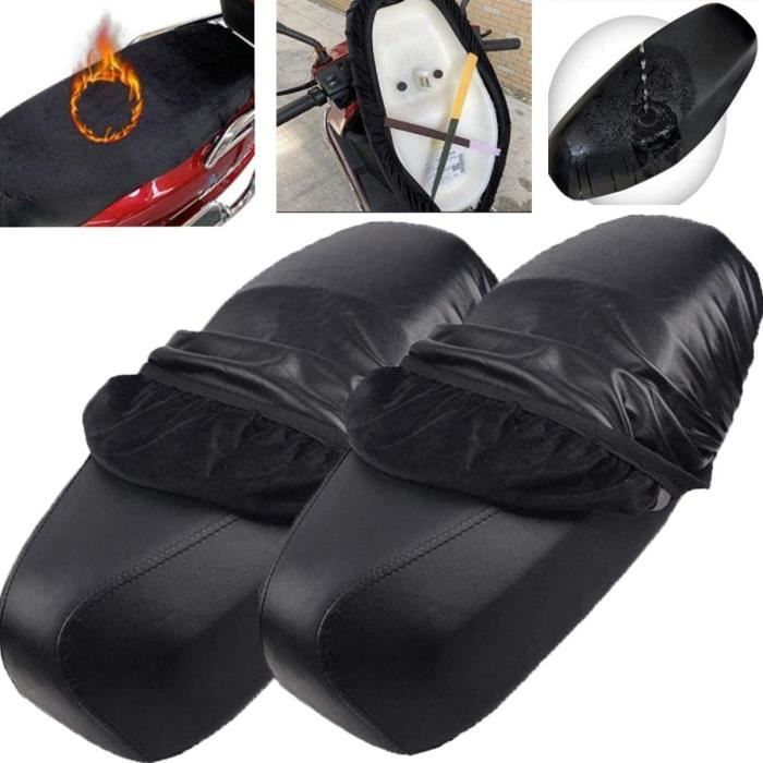 Housse de Siège de Moto, 2PCS Protège-siège de Moto Couvre-Selle pour Scooter Adapté à La Plupart des Sièges de Moto Electriques.