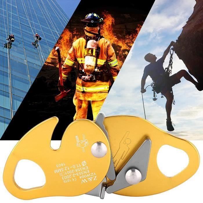 AA Auto-freinage Stop Descender d'escalade Rescue Rappel Anneau Grimpeur pour 11-12.5mm -LAF