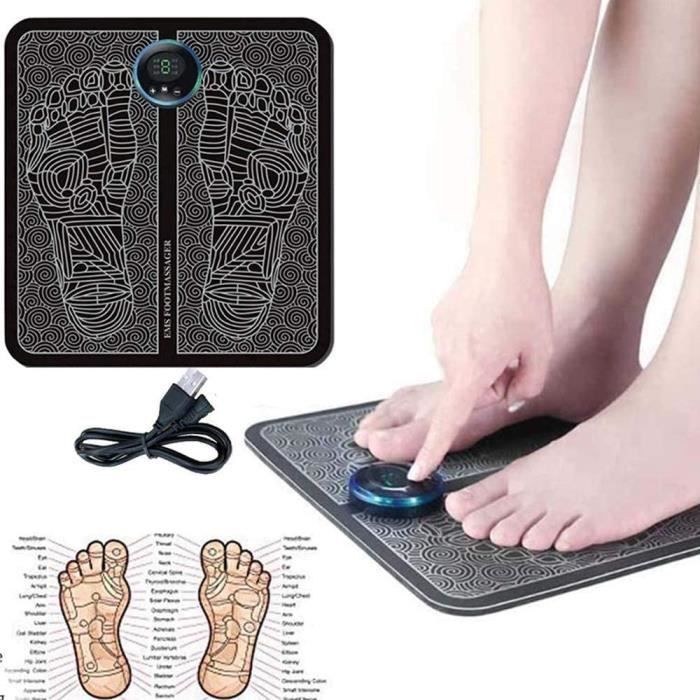 THALASSO PIEDS - THALASSO MAINS Masseur de pied de remodelage de jambe EMS, tapis de pied de massage rechargeable USB portable182