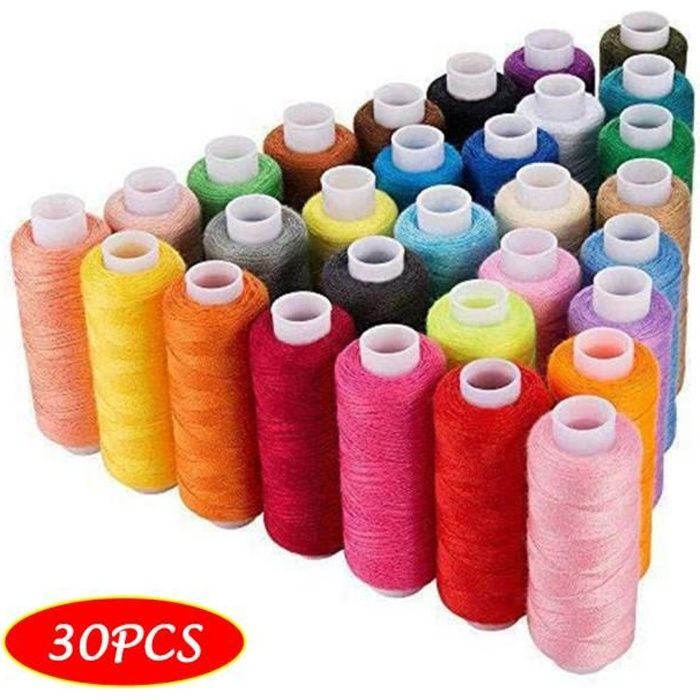 Fils à coudre 30 couleurs polyester 250 mètres par bobines pour la main et la machine à coudre Couture 739