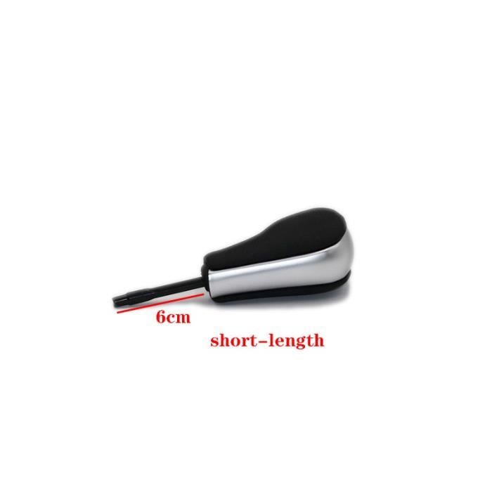 Pièces Auto,Pommeau de levier de vitesse automatique, pour BMW E46 E60 E61 E81 E82 E87 E38 E39 E83 E53 - Type Short length silver