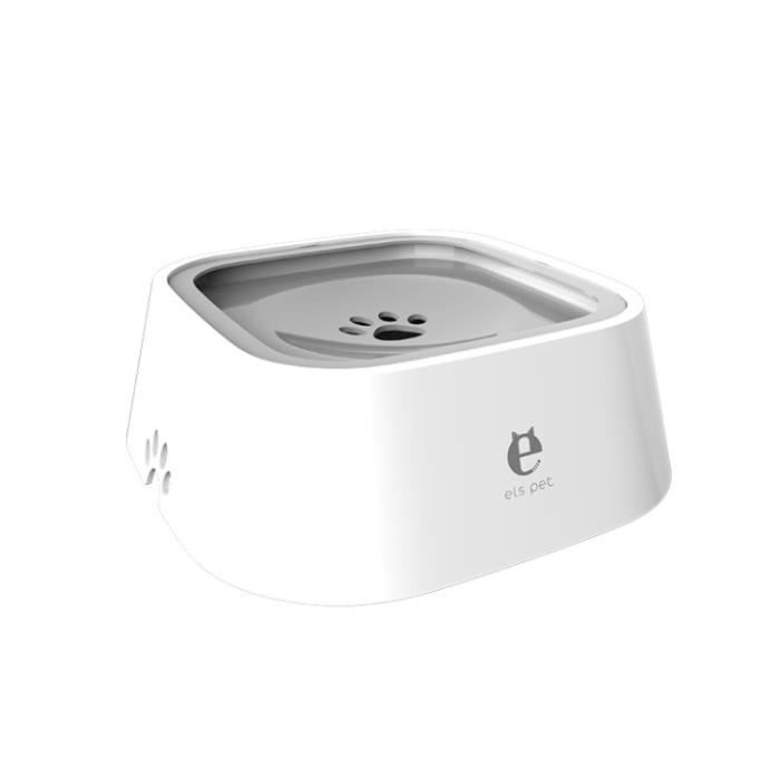 Bol d'eau 1L pour animaux de compagnie GAMELLE chien Bol d'eau flottant abreuvoir bol à boire mangeoire d'eau fontaine à boire blanc