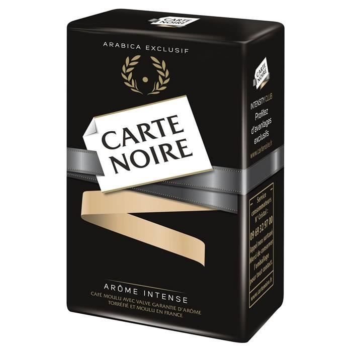 LOT DE 8 - CARTE NOIRE Café moulu Arome Intense Pur Arabica 250g