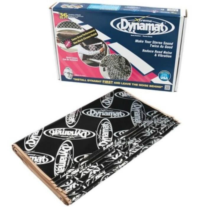1 DYNAMAT EXTREME pack complet de 9 feuilles de gaine anti-vibration 45,70 x 81,20 cm 18x32\