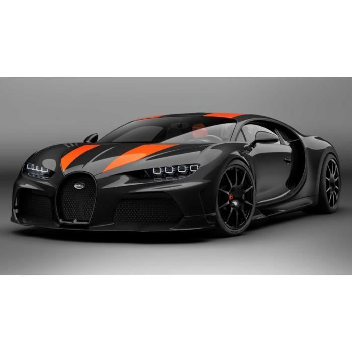 Poster Affiche Voiture Supercar Exclusive Sport Course Noir Orange 31cm x 55cm