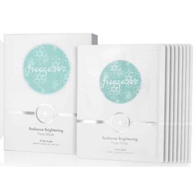 freeze 24.7 - boite de 8 masques radiance brightening - Appliquez le masque sur un visage nettoyé et sec, en l'adaptant aux courbes