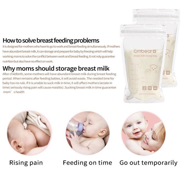 Sachets de conservation pour lait maternel x30
