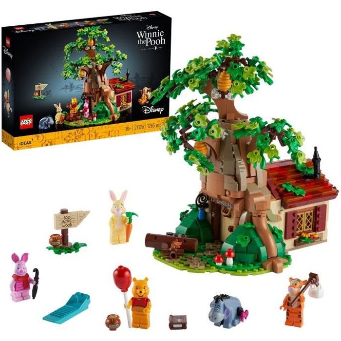 LEGO® 21326 Ideas Ensemble LEGO Disney pour adultes Winnie l’Ourson, Maison à exposer, Figurine LEGO Bourriquet, Figurine Porcinet