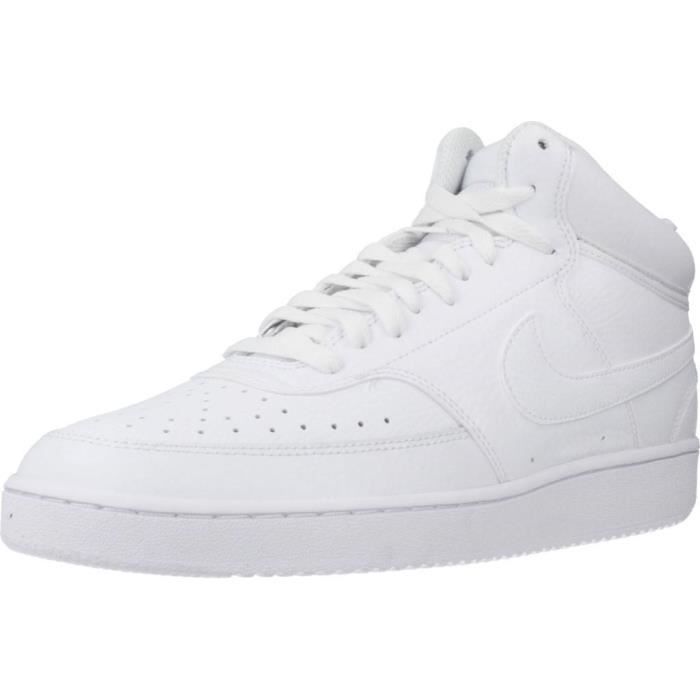 NIKE Baskets Court Vision Mid Blanc Mixte