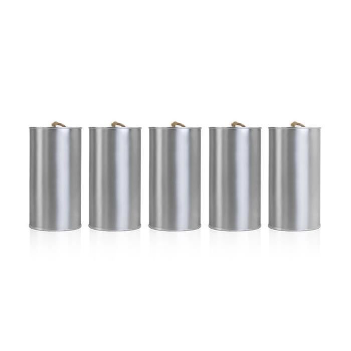 Lot de 5 boîtes de conserve Argent