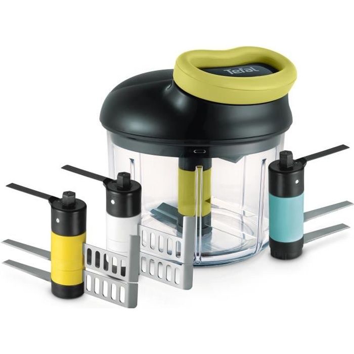 TEFAL HACHOIR 5 secondes Maxi Kit 900 ml (émulsion + glace + purée + lames multi-usages) K1321044