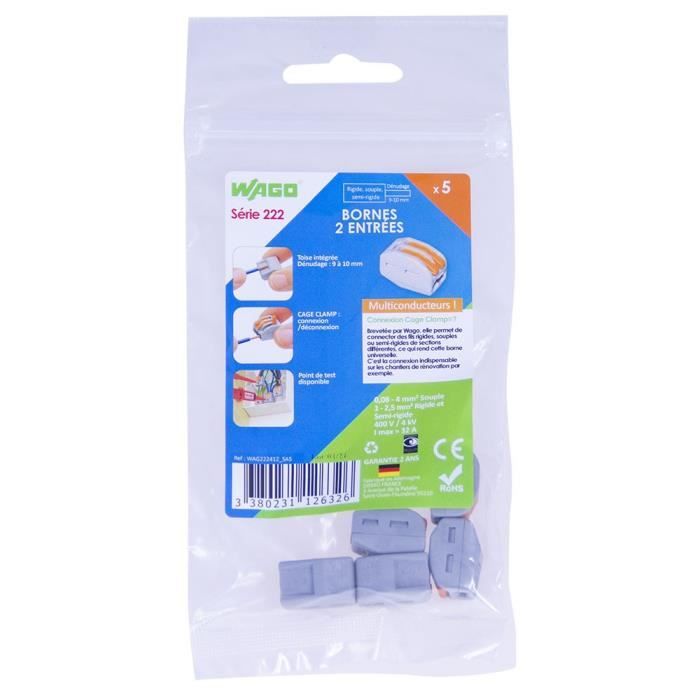 WAGO Sachet de 5 bornes 5 entrées Série 221