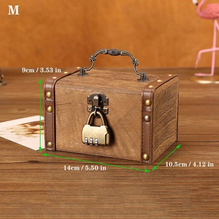 Coffret De Rangement Pour Pièces - Bois 28x19x4,5 Cm - 40 Capsules + 100 Billets - Serrure - Collectionneur