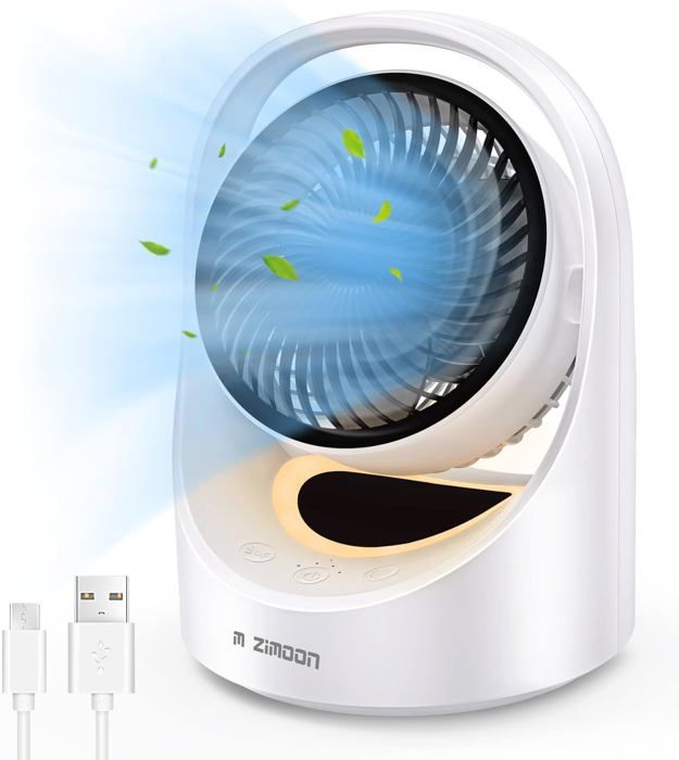 Ventilateur De Main Portable Avec Strass – Rechargeable USB, écran LED, Silencieux – 17 X 8 X 6 Cm – Pour école, Bureau, Voyage, Plage – Rafraîchissement Estival - 3