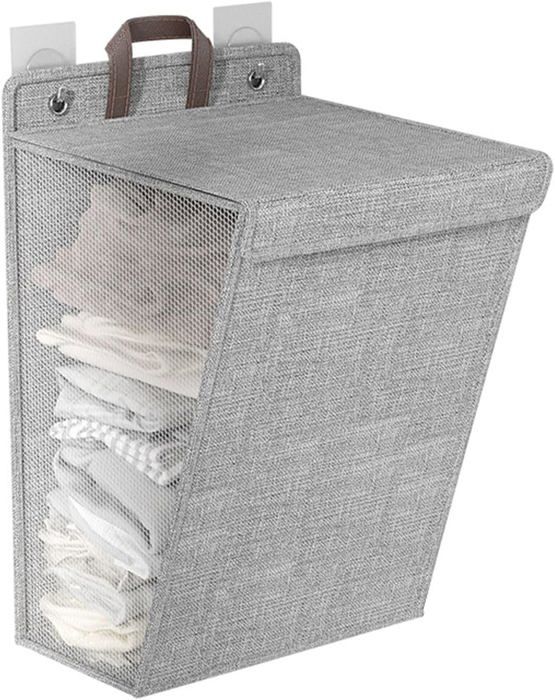 Panier à Linge Pliable Jaune - Rangement Maison Pratique - 38x28x16 Cm - Idéal Salle De Bain, Chambre, Voyage